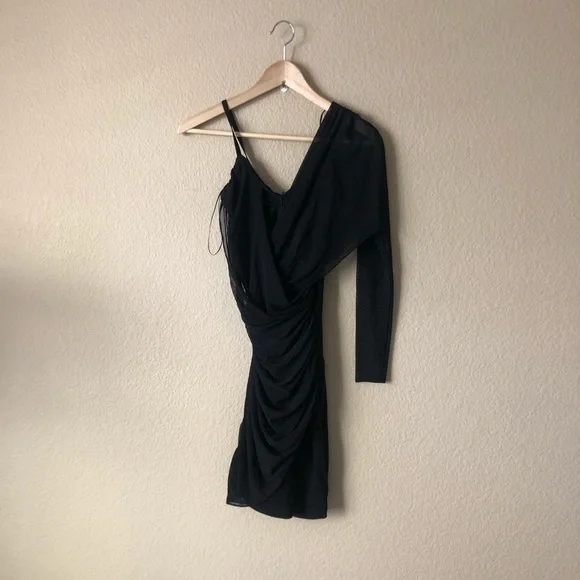 NWT Zara one Shoulder mesh dress - Picture 7 of 7